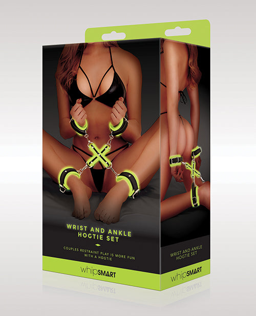 WhipSmart Glow in the Dark Wrist & Ankle Hogtie Set – Green