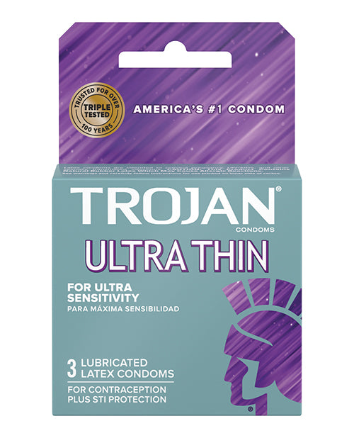 Trojan Ultra Thin Lubricated Condoms – Box of 3
