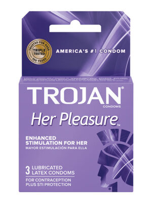 Trojan Her Pleasure Condoms - Box of 3