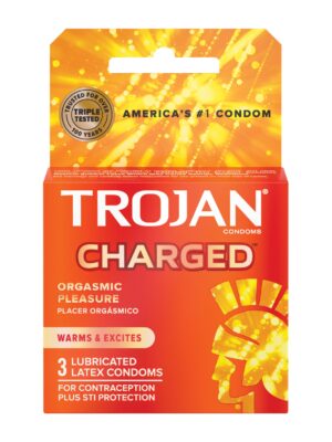 Trojan Intensified Charged Condoms - Box of 3