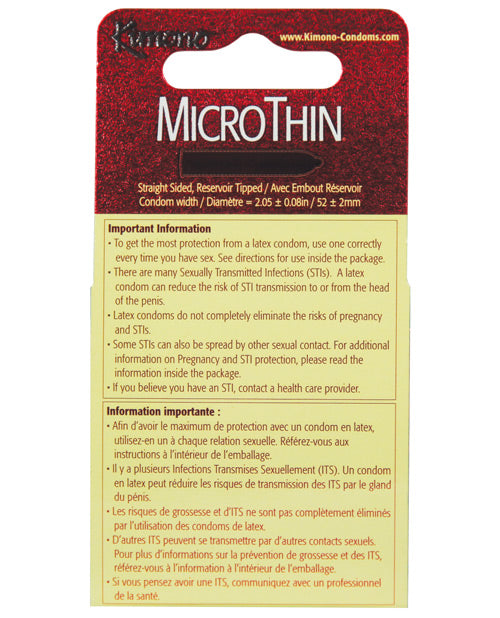 Kimono Micro Thin Condoms - Box of 3 - Image 2