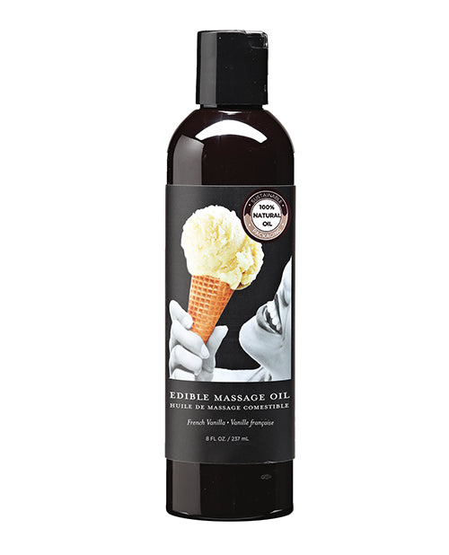 Earthly Body Edible Massage Oil – 8 oz French Vanilla