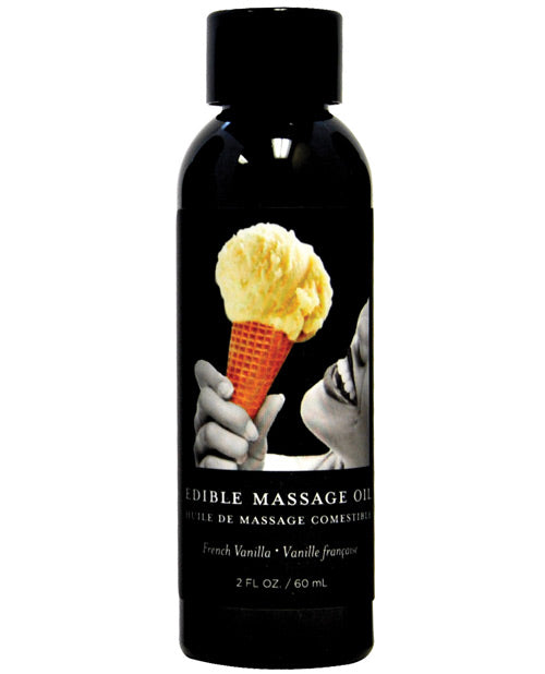 Earthly Body Edible Massage Oil - 2 oz French Vanilla - Image 3