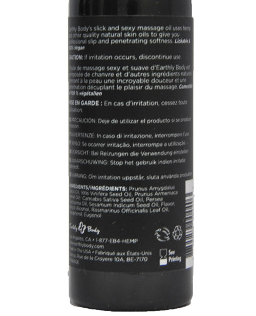 Earthly Body Edible Massage Oil - 2 oz French Vanilla - Image 2