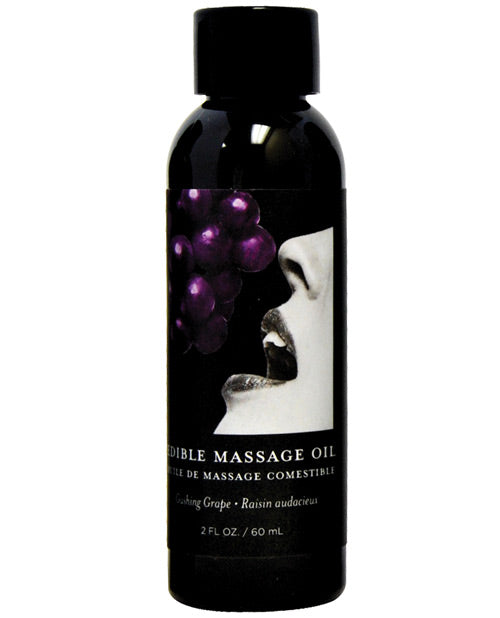 Earthly Body Edible Massage Oil – 2 oz Grape