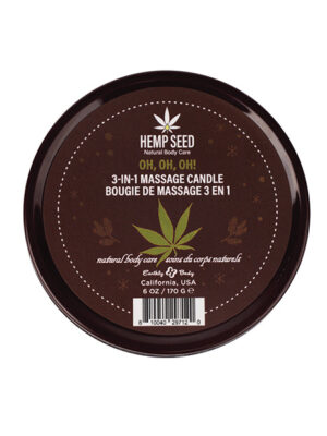 Earthly Body 2024 Holiday 3 in 1 Massage Candle - 6 oz Oh Oh Oh
