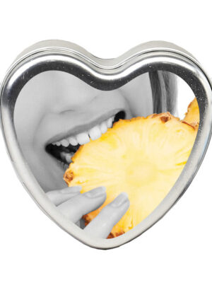 Earthly Body Suntouched Hemp Edible Candle - 4.7 oz Heart Tin Pineapple