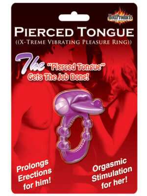 Pierced Tongue X-treme Vibrating Pleasure Ring - Purple