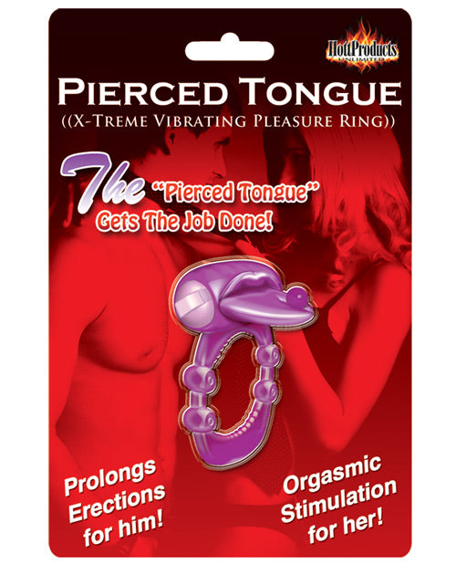 Pierced Tongue X-treme Vibrating Pleasure Ring – Purple
