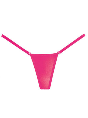 Adore Between the Cheats Wetlook Panty Hot Pink O/S