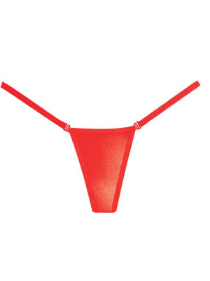 Adore Between the Cheats Wetlook Panty Red O/S