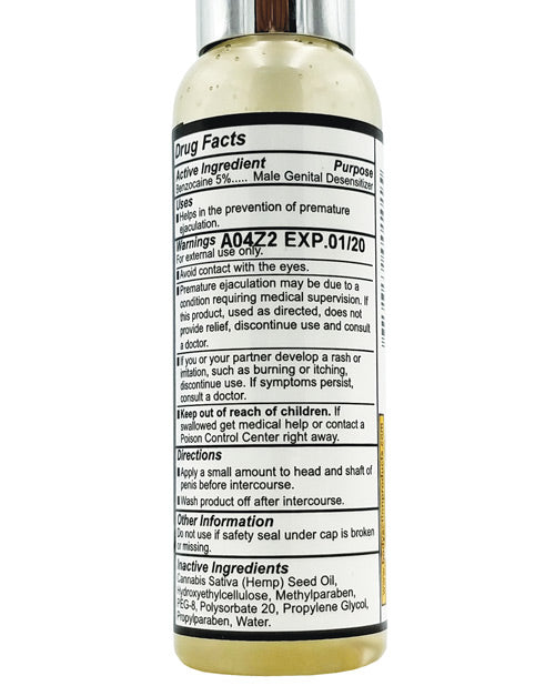 Higher Control Climax Control Gel for Men w/Hemp Seed Oil - 2 oz - Image 4