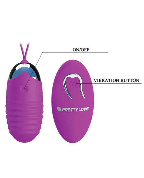 Pretty Love Jessica 12 Functions Egg Vibrator - Fuchsia - Image 10