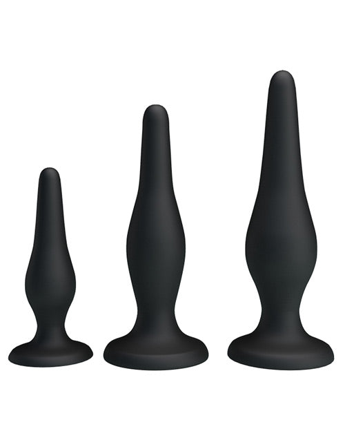 Pretty Love Beginner’s Mini Anal Kit – Black Set of 3