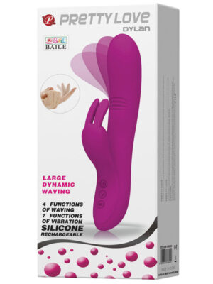 Pretty Love Dylan Bunny Ears Come Hither Rabbit 11 Functions - Fuchsia