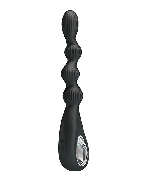 Pretty Love Federer Vibrating Beaded Anal Probe - Black - Image 2