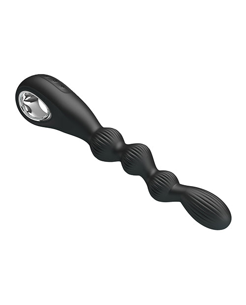 Pretty Love Federer Vibrating Beaded Anal Probe - Black - Image 4