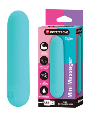 Pretty Love Stefan Mini Massager Bullet - Aqua