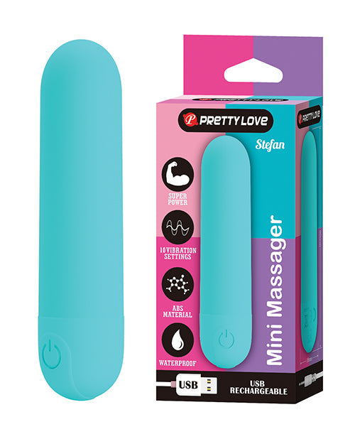 Pretty Love Stefan Mini Massager Bullet - Aqua - Image 7