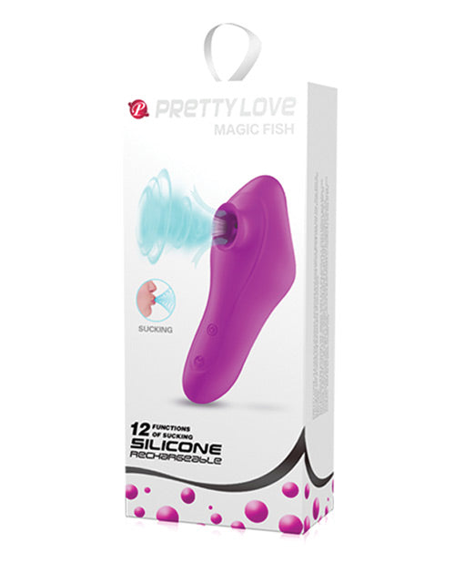 Pretty Love Magic Fish 12 Function Clitoral Suction Stimulator - Fuchsia - Image 9