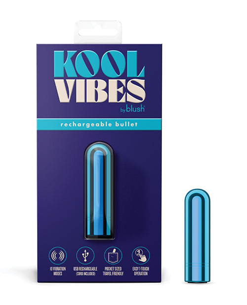 Blush Kool Vibes Mini Rechargeable Bullet - Blueberry - Image 6