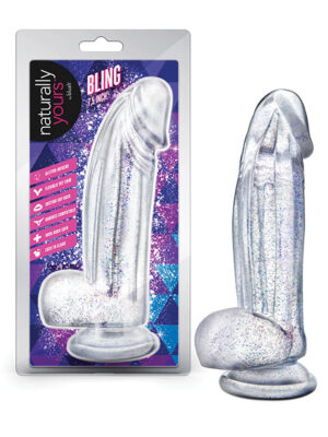 Blush Naturally Yours Bling - Sparkling Clear Dildo