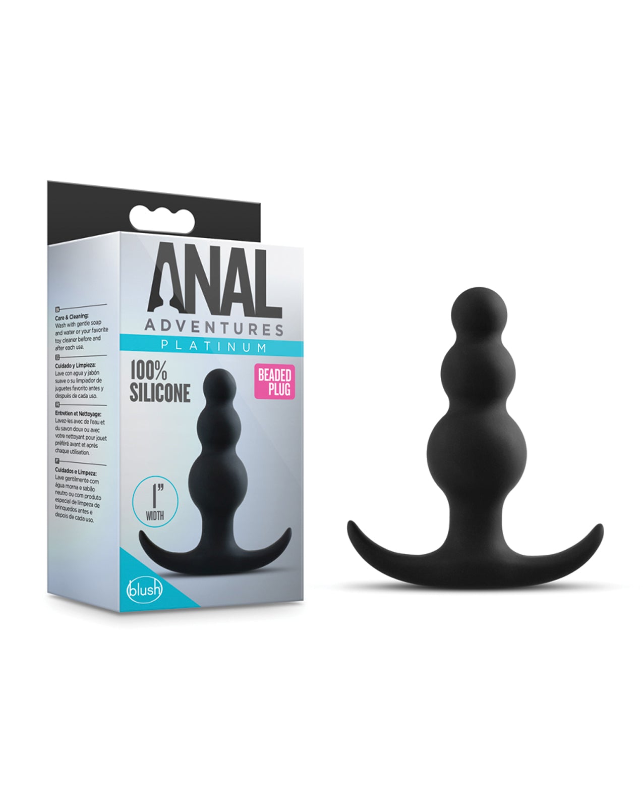 Blush Anal Adventures Beaded Plug – Black