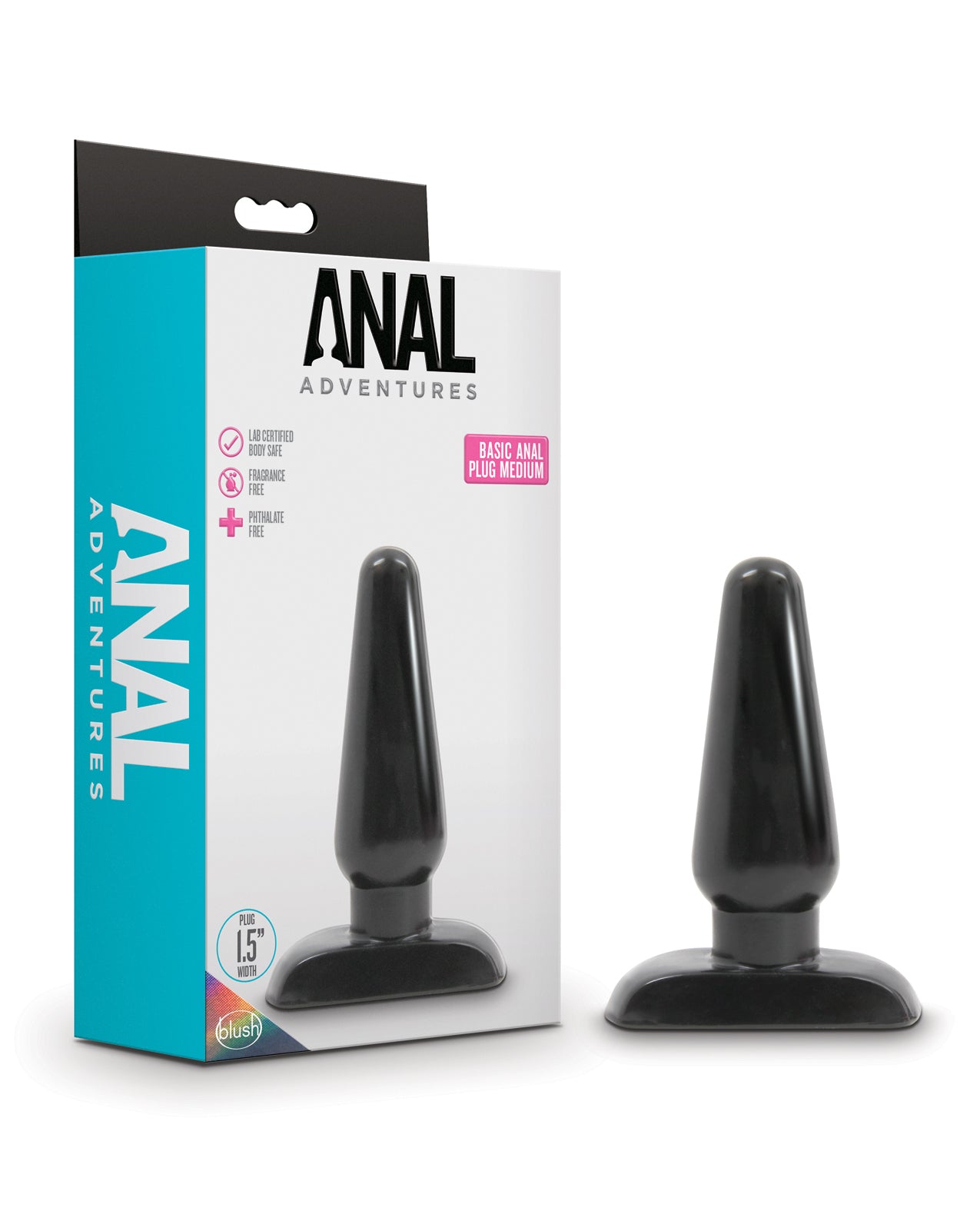 Blush Anal Adventures Basic Anal Plug – Medium Black