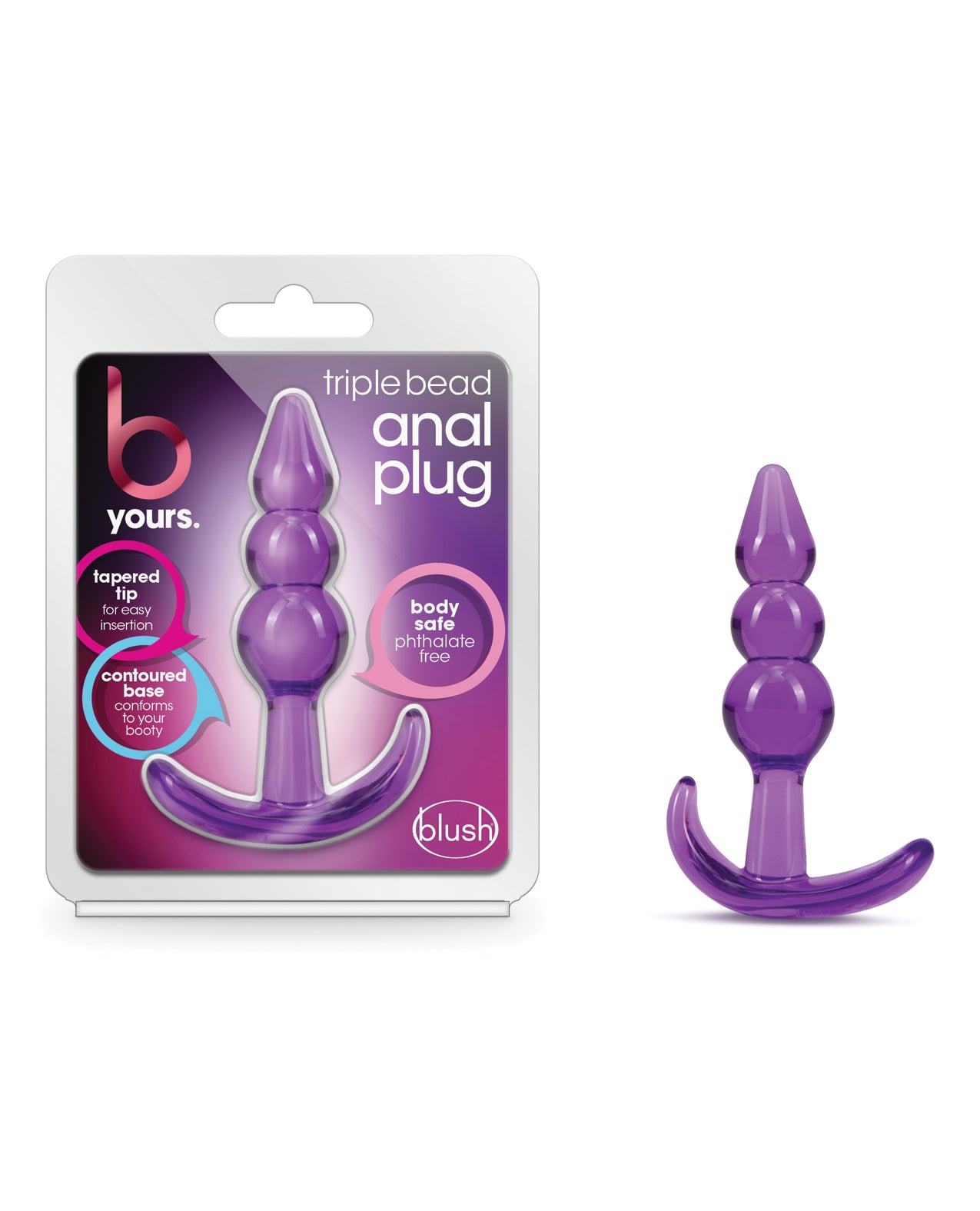 Blush B Yours Triple Bead Anal Plug – Purple