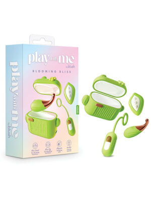 Blush Play With Me Blooming Bliss Remote Controlled Vibrating Kit - Green