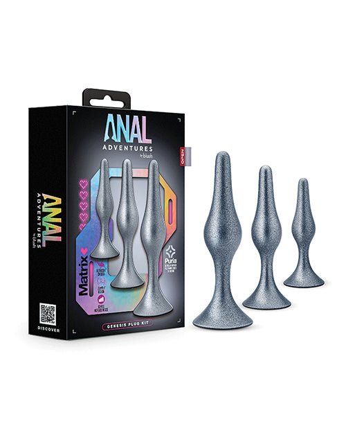 Blush Anal Adventures Matrix Genesis Plug Kit – Silver
