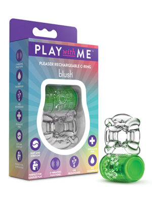 Blush Play With Me - Pleaser Rechargeable C-Ring - Neon Green