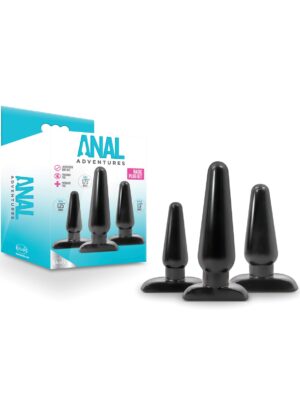 Blush Anal Adventures Basic Plug Kit - Black