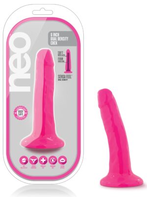 Blush Neo 5.5" Dual Density Cock - Neon Pink