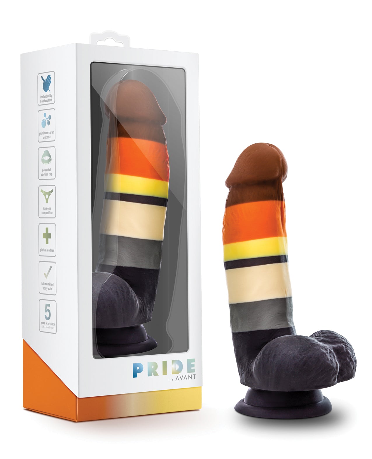 Blush Avant P9 Bear Pride Dildo – Multi Color