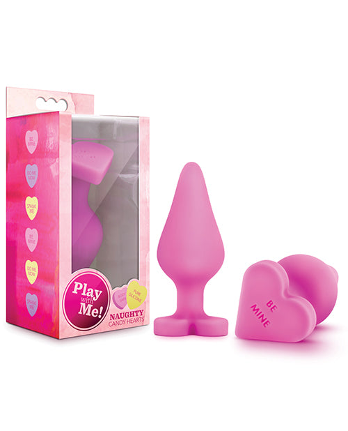 Blush Play With Me Naughty Candy Heart Be Mine Plug – Pink