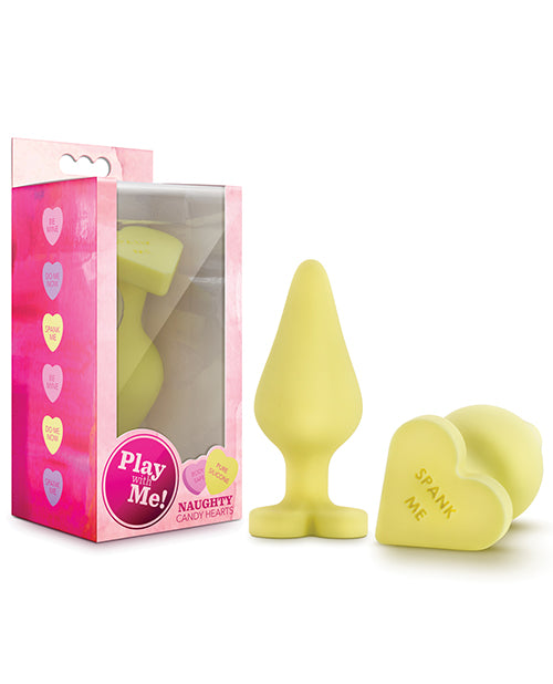 Blush Play With Me Naughty Candy Heart Spank Me Plug – Yellow