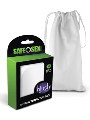 Blush Safe Sex Antibacterial Toy Bag Medium - White