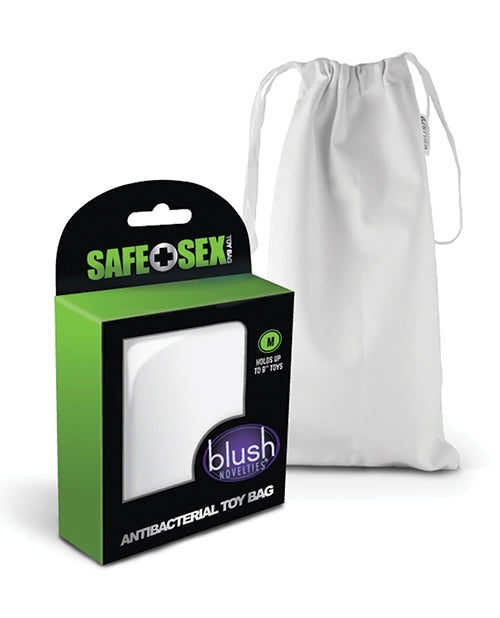 Blush Safe Sex Antibacterial Toy Bag Medium – White