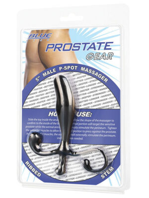 Blue Line C & B 5" Male P-Spot Massager - Black