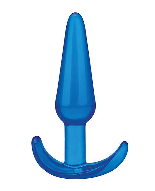 Blue Line C & B 4.25″ Slim Tapered Butt Plug – Jelly Blue