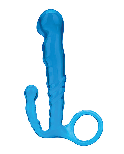 Blue Line C & B 4.5″ Beginners Prostate Massager – Jelly Blue