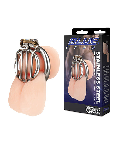 Stainless Steel Inverted Micro Jail Time Chastity Cage