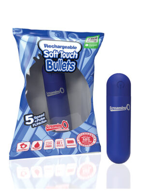 Screaming O Soft Touch Rechargeable Bullet - Blue