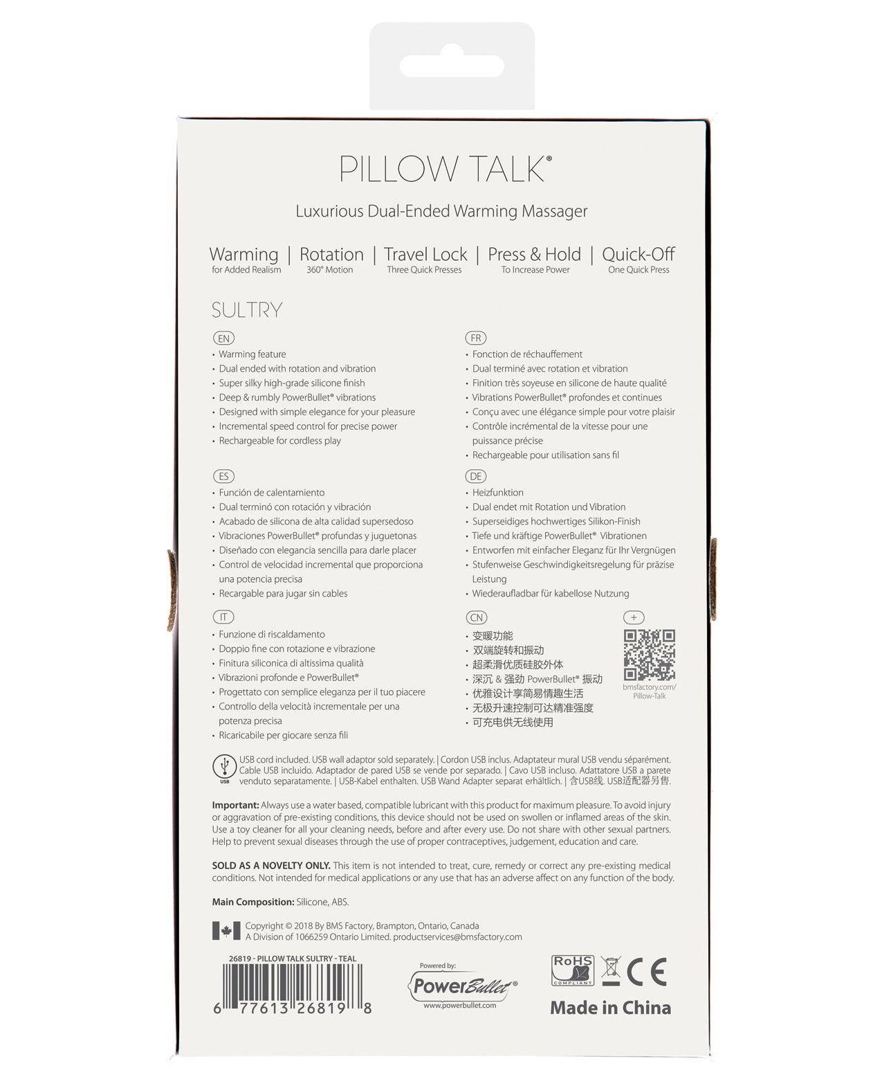 Pillow Talk Sultry Rotating Wand - Teal - Image 2