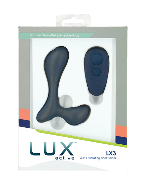 Lux Active LX3 4.3″ Vibrating Anal Trainer – Dark Blue