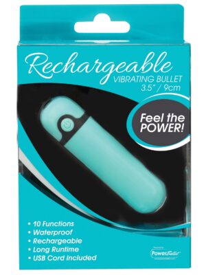 Simple & True Rechargeable Vibrating Bullet - Teal