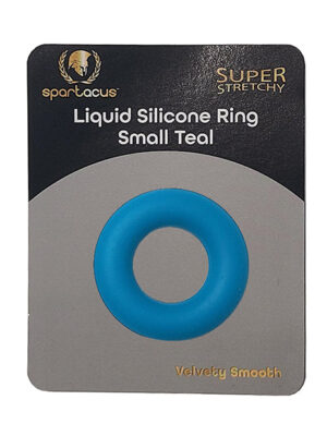 Spartacus Liquid Silicone Cock Ring Small - Teal