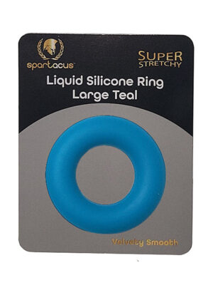 Spartacus Liquid Silicone Cock Ring Large - Teal