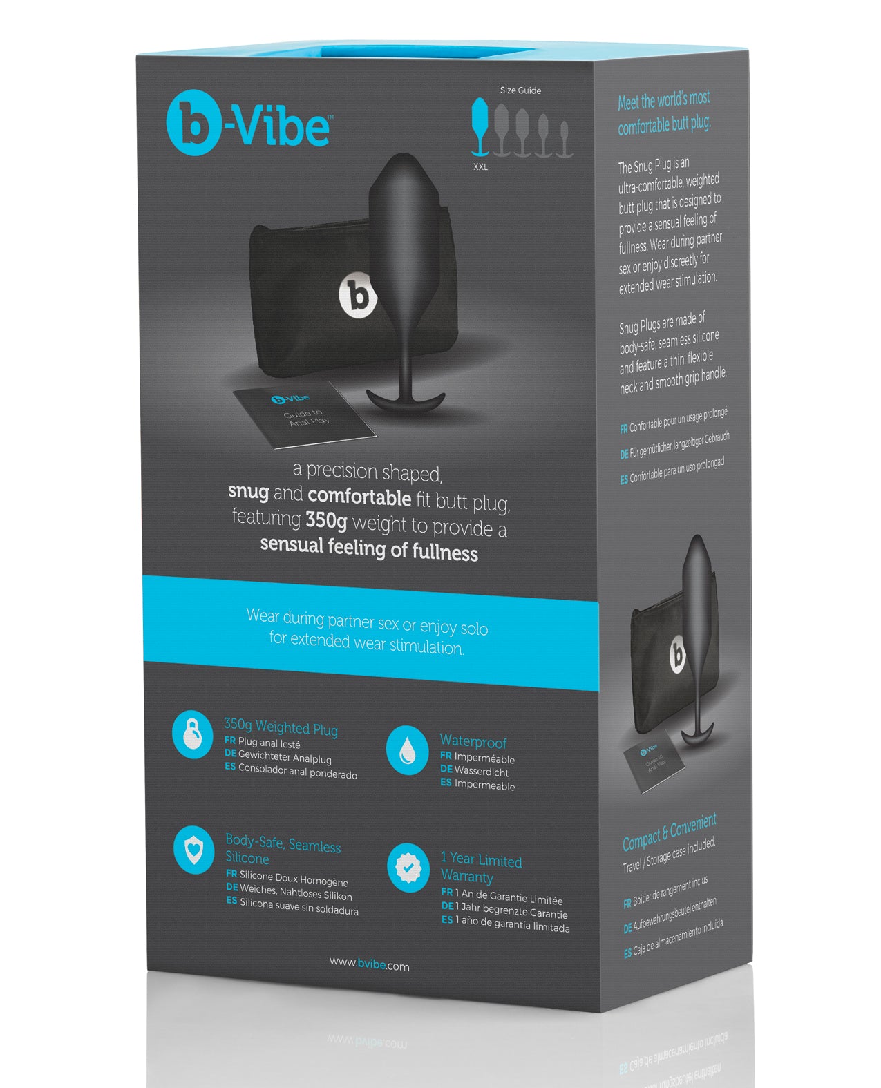 b-Vibe Weighted Snug Plug 5 – 350 g Black